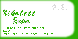 nikolett repa business card